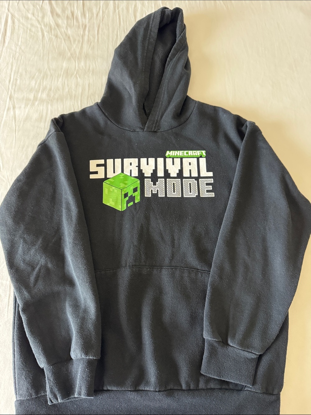 Minecraft Survival Mode Black Kids Hoodie
